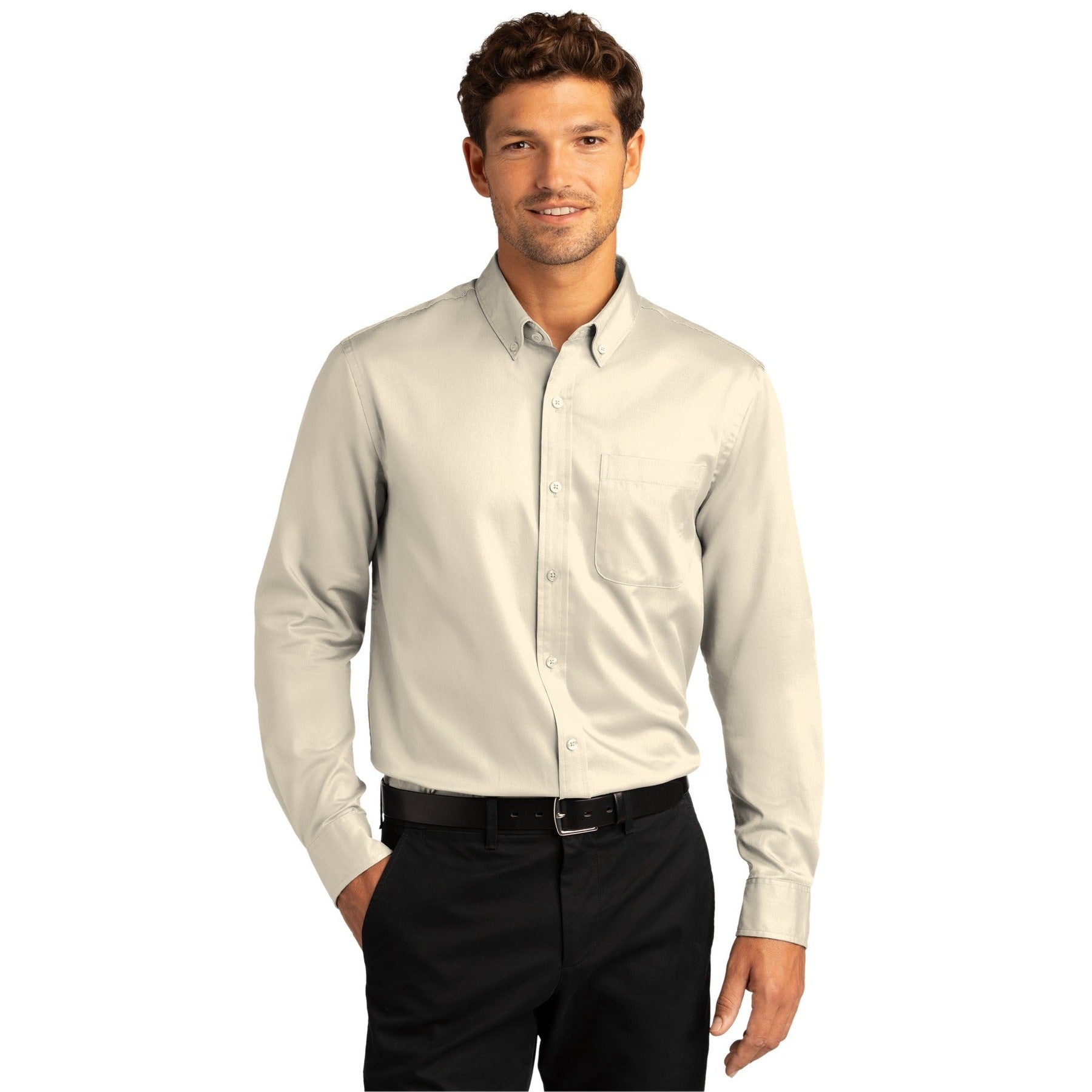 Port Authority-Port Authority® Long Sleeve SuperPro React™ Twill Shirt. W808-MedTech-5